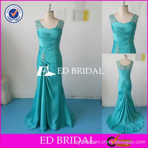 JA003 OEM China Pleated Chiffon Ladies Long Evening Party Wear Gown 2015